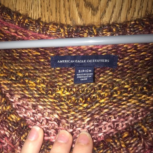 American Eagle Chunky Sweater Pink and Brown - Picture 3 of 3